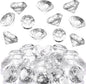 Zomiboo 16 Pcs Acrylic Diamond Large Gems Pirate Round Treasure Toy Gems Treasure Round Gemstones Acrylic Diamond Shaped Gemstones for Home Table Vase Fillers Party Decor (Clear)