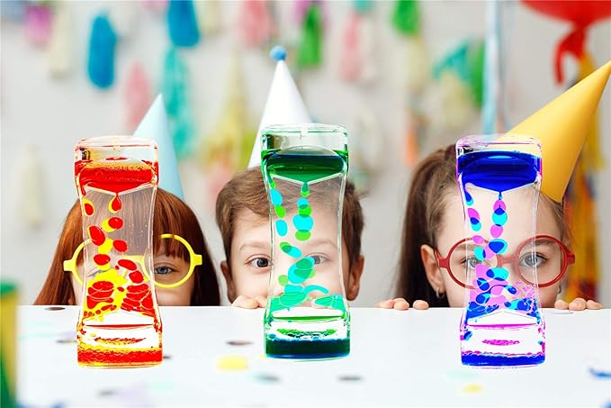 3 Pack Liquid Motion Bubbler Timer Sensory Calming Fidget Toy Autism Community Toys for Kids Teenager Adults