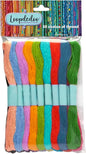 Loopdedoo 18 Refill Skeins for Loopdedoo Bracelet Craft Kit - Suitable for Ages 8 & Up - 100% Cotton Embroidery & Cross Stitch Threads - Threads for Bracelet Making Kit