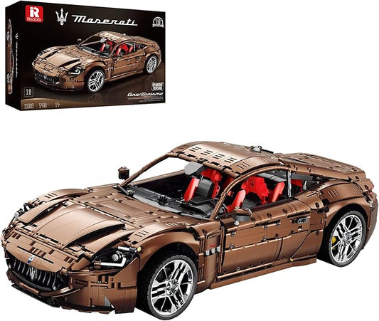 Reobrix Sports Car Building Blocks Set for Adults, Remote Control 1:8 Racing Car Vehicle Toy Model Building Kit for Kids, 11009, Creative Gifts for Boys Girls Adults 14+ (5480PCS)