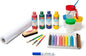 Melissa & Doug Easel Accessory Set - Paint, Cups, Brushes, Chalk, Paper, Dry-Erase Marker - FSC Certified