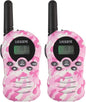 Walkie Talkies for Kids 22 Channels 2 Way Radio Walkie-Talkie Toy with Backlit LCD, 3 KMs Range for 3-12 Year Old Boys Girls Camping Hiking Outdoor Adventure Games (1 Pair, Pink Camo)