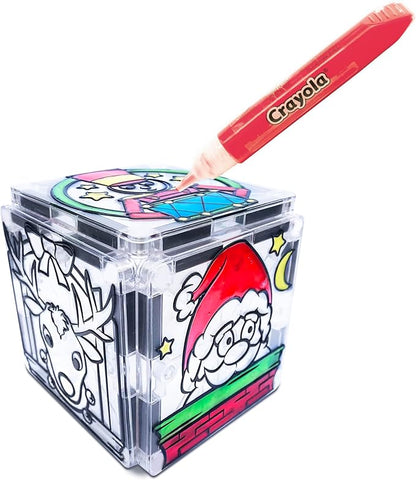 CreateOn Crayola PaintOn Holiday Magnetic Tiles, Magnetic Kids’ Building Toys, STEM Learning Travel Toys for Boys and Girls, 18-Piece Set