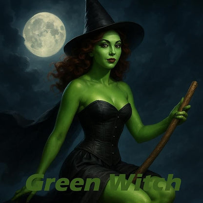 Witch Green Face Paint Stick,Water-Based Dark Green Body Paint Stick,Washable Face Painting for Elphaba Monster Hulk Camo Hunting Cosplay,Professional SFX Makeup for Halloween Costume,1.06 OZ