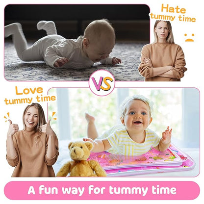 Tummy Time Water Mat for Baby Girl Baby Girl Toys for 3 to 12 Months Great Baby Girl Gifts Promote Baby Girl Sensory Development