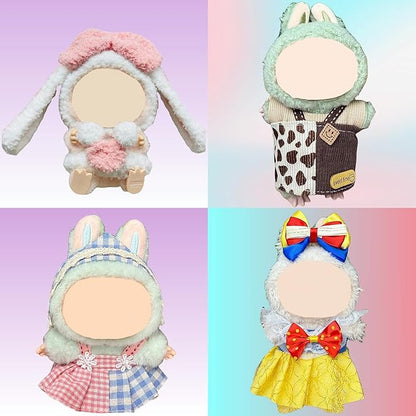 4 Pack—17cm Doll Clothes,Premium Doll Outfit with Accessories,Doll Princess Skirt,Cute Clothes Outfit for 17cm Dolls,End Dolls Fashion Clothing Set(No Dolls and Shoes) (Set 2)