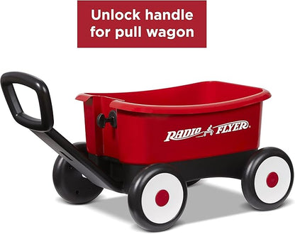 Baby Walker Wagon, Baby Toy Cart, Wagon for Kids, Toddler Toys 1-2, Radio Flyer Push & Pull Walker, Red, for Ages 1-4 Years