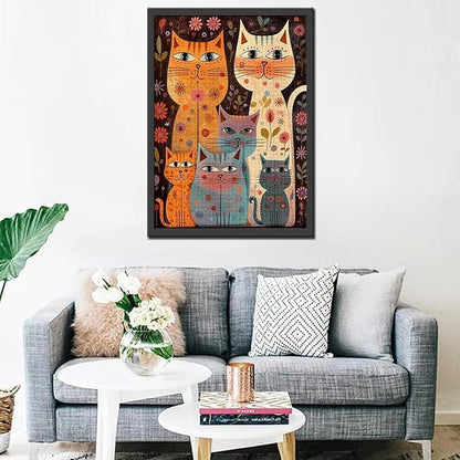Tucocoo Cats Puzzles for Adults 1000 Pieces, Abstract Flowers Animals Artwork Jigsaw Puzzle 20 x 27 Inches Colorful DIY Puzzles for Home Wall Decoration Gifts, Family Puzzle Perfect for Game Nights