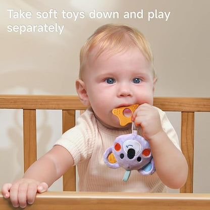 TUMAMA Baby Stroller Arch Toy,Portable Baby Mobile for Bassinet,Newborn Sensory Hanging Rattle Arch Toy for Babies Infants 0-12 Months