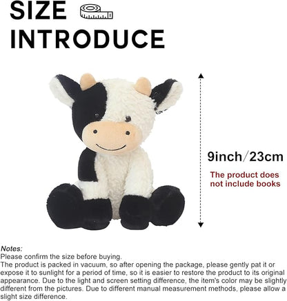 CHELEI2019 9" Cow Stuffed Animal Plush Soft Christmas Cow Plushies Toy for Kids,Girls