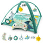The Peanutshell Unisex Baby Play Gym & 7-in-1 Play Mat - Playmat Baby Toys 0-6, 6-12 Months Tummy Time Mat with Hanging Toys, Soft Padded Mat for Newborns, Infants - Dino