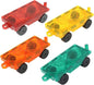 Magnetic Tiles Car Building Kit for Toddlers, 4 PCS Magnet Construction Trucks, STEM Toys for 3-8 Year Old Boys Girls, Educational Vehicle Engineering Set