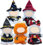 5 Complete Style Clothes Sets for 17cm Dolls - Hat & Overalls Dress Up Outfit for 17cm 15cm Dolls,Designer Outfits Bundle with Luxury/Cute/Sporty Themes, Gift for Doll Lovers (Halloween, 17cm/15cm)