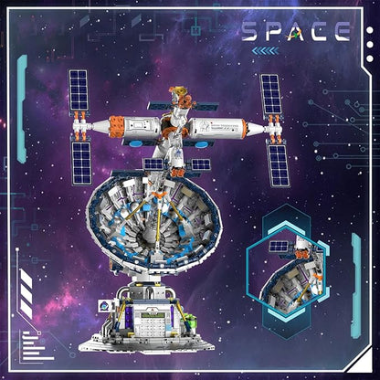 Space Radio Telescope Building Blocks Sets，Ideal Gift for Space Lovers，Radio Telescope Building Blocks Set for Exploring Space（1053PCS）-Toys Gifts for Adult