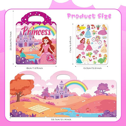 Sticker Books for Toddlers 2-4 Years, 5 Sets Reusable Sticker Books for Toddlers 1-3, Jelly Toddler Stickers Travel Toys for Ages 2+ Kids Boys Girls Halloween Birthday Christmas