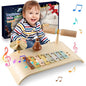 LOOIKOOS Kids Drum Set Toddler Musical Instruments Set Wooden Percussion Instrument Xylophone for Kids Montessori Toys Preschool Educational Musical Toys