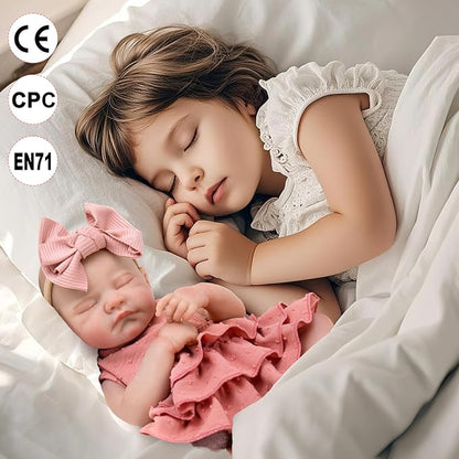 Aori Realistic Reborn Baby Dolls - 20" Lifelike Sleeping Newborn Girl with Magnetic Pacifier, Poseable Limbs, Hand-Painted Skin, Soft Body for Girls 3+