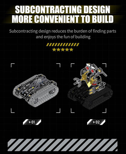 STEM Building Toys for Kids，5-in-1 Remote & App Controlled Construction Robot/Jet fighter/Tank/Speedboat/Bulldozer，RC Car 332 Pcs Educational Learning Building Blocks for Boys Girls Age 6-12+ Year Old