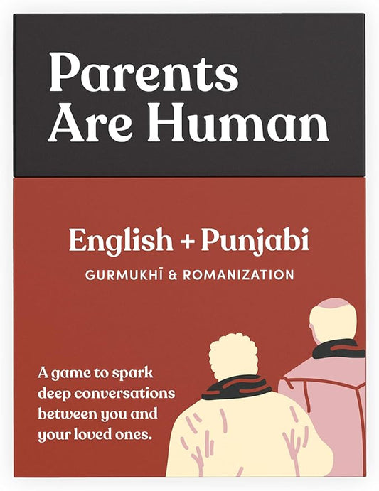 Parents Are Human, Get to Know Each Other Better, Parents, Families, Teens & Kids Relationship Building, Light & Deep Questions, 70 Questions & Activity Cards, English + Punjabi/Gurmukhi