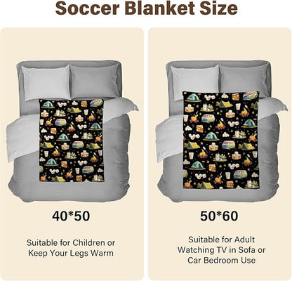 Marshmallow Blanket, Camping Blanket, Gifts for Campers, Gifts for Camping Lovers, Cute S'Mores Blanket, Camping Gifts for Couples, 50" X 60" Marshmallow Cookie Blankets Birthday Christmas