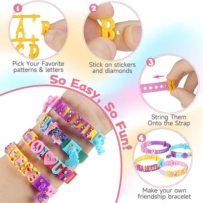 Art & Craft Kits Friendship Bracelet Making Kit 12 Sets - DIY for Girls and boys Ages 5 6 7 8-12, Creative Arts Crafts Christmas & Birthday Present Party Gifts