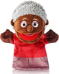 1 Pcs Family Hand Puppets 12 Inch Grandparents Mom Dad Brother Sister Plush Hand Puppet Toys Role-Play Toy Puppets for Kids Storytelling Imaginative Pretend Play Teaching Preschool(Black Grandmother)
