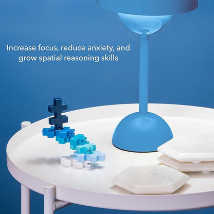PLUS PLUS - HEXEL Waterfall - Fidget Sensory Puzzle Toy - Travel Friendly, Quiet Stress and Anxiety Relief for Kids/Adults