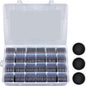 Coin Capsules 46mm with Foam Gasket and Plastic Storage Organizer Box, 6 Sizes (20/25/27/30/38/46 mm) Coins Collector Case Holder for Collection Supplies-168 Pieces (Black)