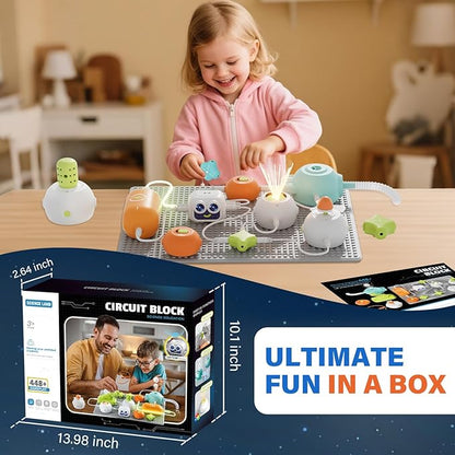Science Kits for Kids, Circuit Exploration Kits with 448+ Electrical Circuit Projects Educational Electronics Toys for Boys & Girls Hands-On Engineering Toy, Birthday Gift for Ages 5 6 7 8 9 10 11 12