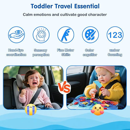 Montessori Toys for 1-2 Year Old - Toddler Fishing Game with Stacking Cups, Baby Toy 12-18 Months One Year Old Boy Girl Birthday Gift to Learn Count, Sort Colors and Shapes