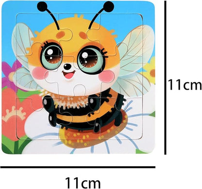 Wooden Puzzles for Toddlers 2-4, 9 Pieces Jigsaw Puzzles for Kids Ages 3-5, Toddler Toys for 2-4 Preschool Learning Activities, Learning & Educational Toys for Boys and Girl