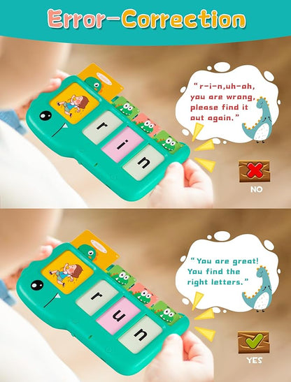 Talking Flash Cards for Toddlers 2-8: Alphabet Learning & Spelling Games with 224 Sight Words - Montessori Sensory Toys for Preschool Boys & Girls, Speech Therapy Toys for Kids with Autism, Ideal Gift
