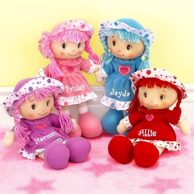 DIBSIES Personalized Sweetheart Cuddle Doll - 14 Inch (Red)