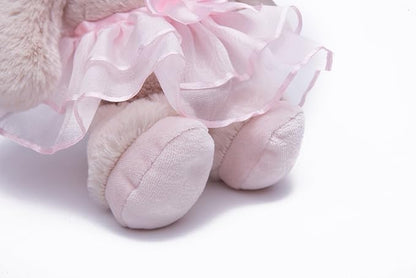 DILLY DUDU Ballerina/Ballet Bunny Plush Toy Stuffed Animal Rabbit Doll 10-inch(Pink)