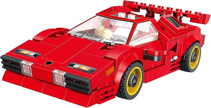 Lambo Countach Racing Car Building Block Set (355 Pieces). Racing Car Building Blocks for Kids and Adults