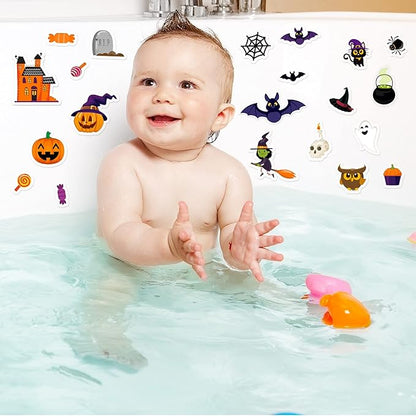 40 PCS Halloween Thick Gel Clings Halloween Window Gel Clings Decals Stickers for Kids, Toddlers and Adults Home Airplane Classroom Nursery Pumpkin Party Supplies Decorations Removable and Reusable