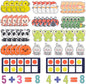 CHEFAN Felt Ten-Frame Set Math Manipulative Counter for Elementary, Numbers Learning Counting Toy for Kids, Montessori Math Educational Game, 2 Ten Frames & 162PCS for Kindergarten, 3+ Years Old