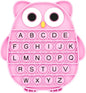 Fidget Toys for Kids, Owl Shaped Silicone Squeeze Sensory Toys, Alphabet Bubble Stress Anxiety Relief Relax Tools for Kids Adults School Classroom Gift Party Favors (Pink)