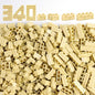 Wall Masonry Profile Bricks Parts: 340 PCS Classic Wall Accessories Building Block(Beige)