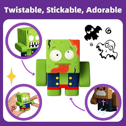 GobiDex 8PCS Magnetic Figures Playset Rotatable Monster & Character Toys for Kids, Toddlers Quiet Sensory Play, Preschool STEM Gift Compatible with Magnet Blocks