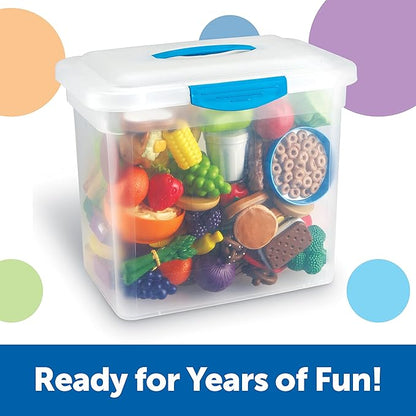 Learning Resources New Sprouts Classroom Play Food Set - Play Food for Toddlers, Toddler Learning Toys , Ages 18 Months +, 100 Pieces,