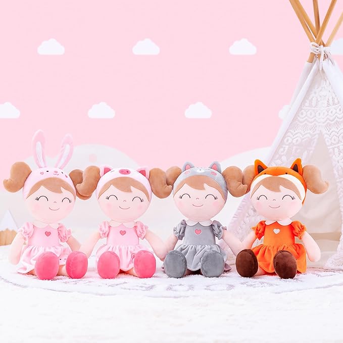 Gloveleya Baby Doll Girl Gifts Soft Plush Kitty Cat Dolls Girls Toy 12" with Gift Box