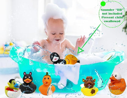 Halloween Rubber Duck Toy Duckies for Kids, Fun Bath Birthday Gifts Baby Showers Summer Beach and Pool Activity, 2" (100-Pack)