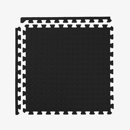 IncStores 1/2 Inch Thick Diamond Soft Foam Flooring Tiles | High-Density Interlocking Foam Tiles for Rugged Style in Your Home Gym, Playroom, and More | Black, 64 Tiles