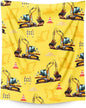 Boys Excavator Blanket Digger Throw Blankets for Kids Adults, 40x50 Inches Lightweight Soft All Season Cute Decor Throw for Sofa Couch Bed Office