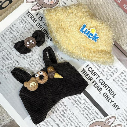 17cm Doll Clothes Set & Outfit - Cuddly Fashion Dresses with Accessories, Luxury Chic Doll Clothing & Plush Pullover Hoodie Doll Clothing DIY ,Just Clothes