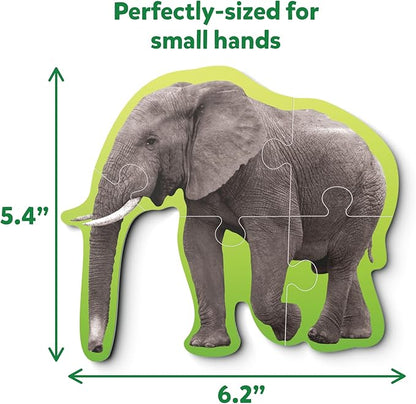 Skillmatics Step by Step Puzzles - 40 Piece Jigsaw & Toddler Puzzle, Montessori Educational Toy for Boys & Girls, Wild Animals, Travel Friendly, Gifts for Kids Ages 3, 4, 5 and Up