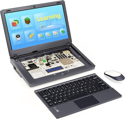 ELECROW CrowPi 2 All-in-one Kit Compatible for Raspberry Pi 4/5 Laptop, Without RPi 5 Board, Learning Programming Sensor Kit with 11.6 Inch IPS Screen for Professional Kids Adult (Basic Kit)