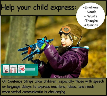 Smile4autism Large 2.5x10 ¼” Tools Perfect to Keep Your Loose Visual Picture Cards Organized. Autism, ABA, ADHD, Language & Apraxia Aspergers
