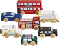 Le Toy Van London Car Set Premium Wooden Toys for Kids Ages 3 Years & Up (TV267), 7-pk
